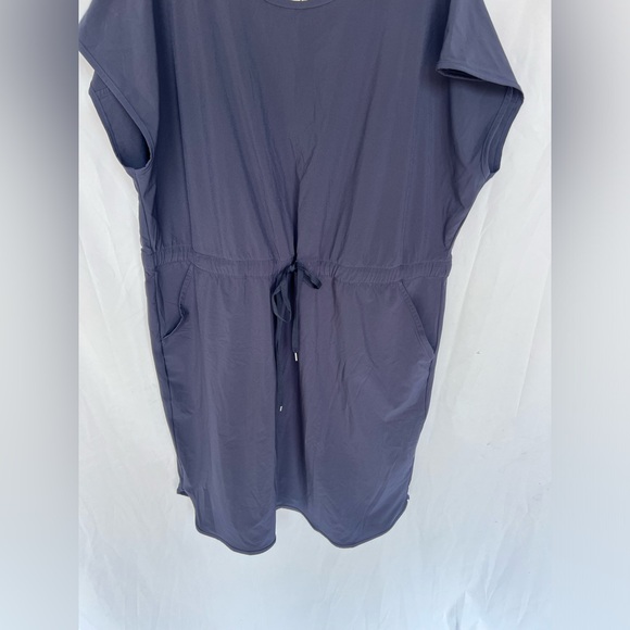 Talbots Lightweight Stretch Keyhole Back Solid Navy Blue Dress Cap Sleeve 2X - Picture 5 of 7